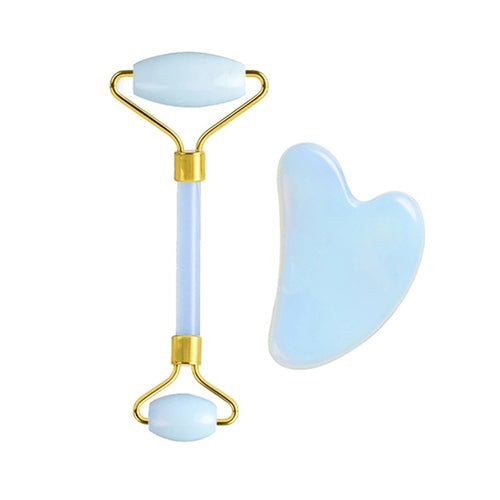 Nature Jade Facial Massage Roller 2pc